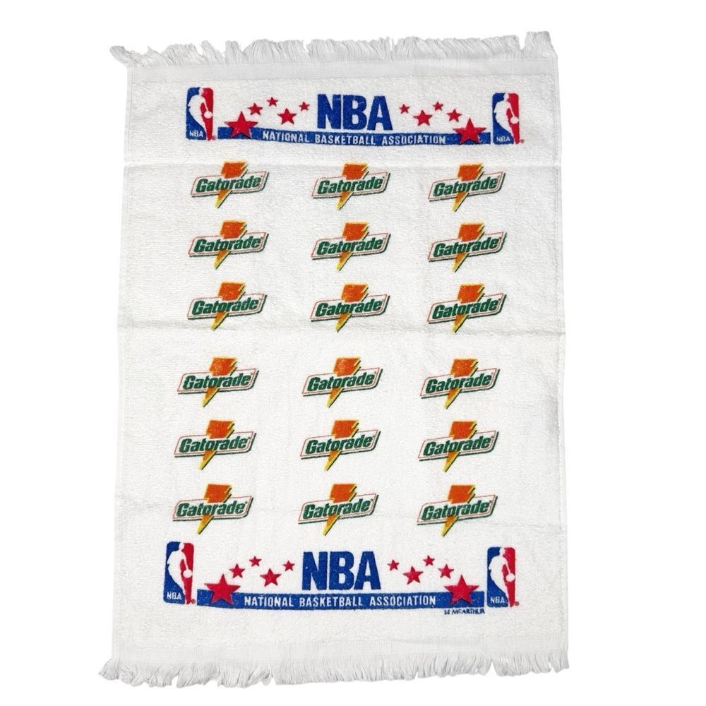 Vintage 90s NBA Gatorade Logo Promo Cannon Towel Made In The USA NBA All-Star